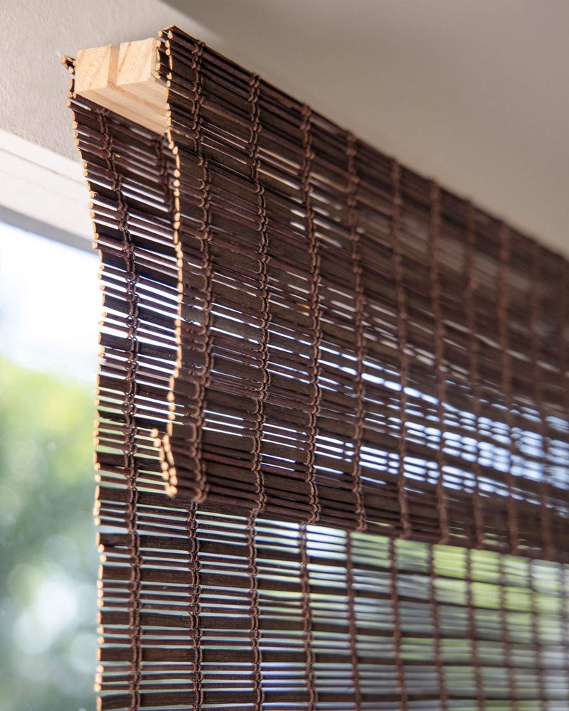 CHICOLOGY Bamboo Roman Shades - Customer Favorite Light Filtering Blinds for Windows, Premium Quality, Ideal for Home, Buffalo Brown, 34"W X 64"H - Image 2